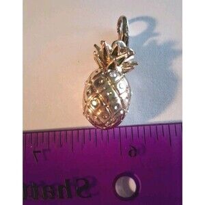 Pineapple Bracelet Purse Jacket Charm Gold Tone Rhinestone Jewelry swinger